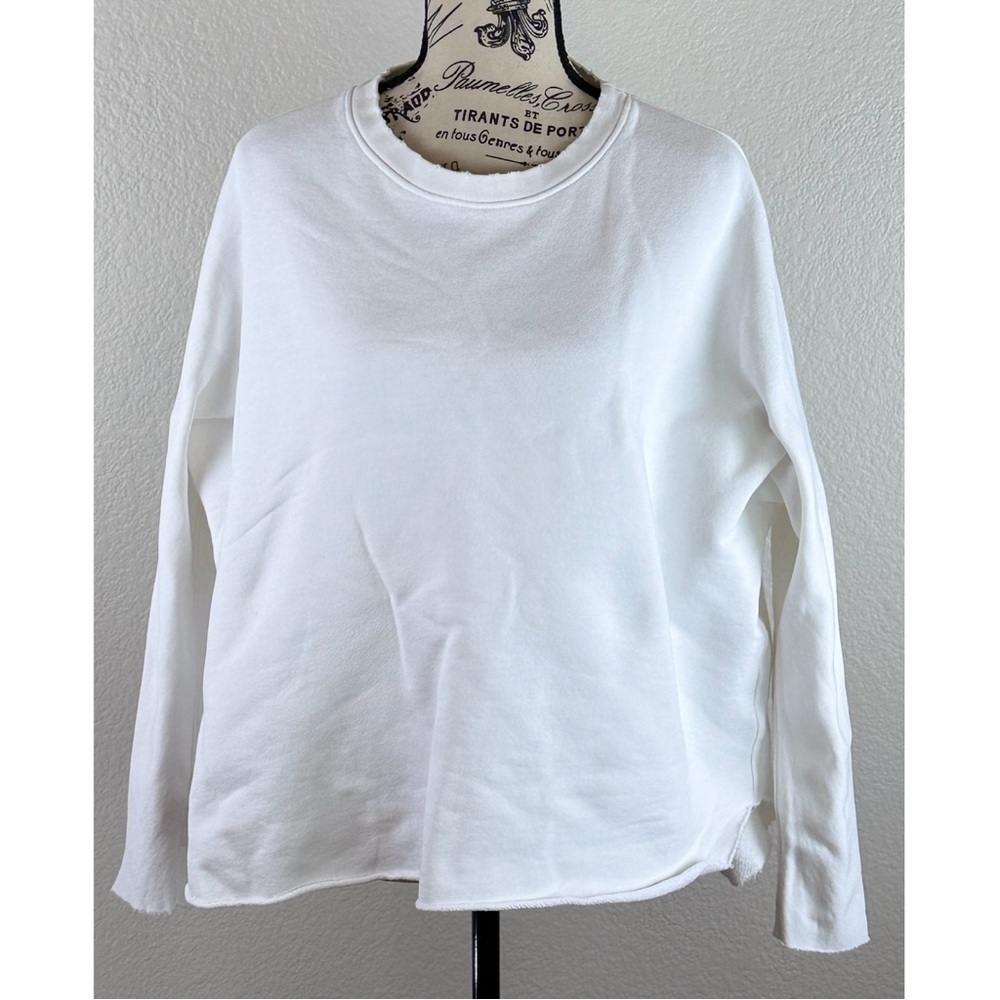 Frank & Eileen Tee Lab White 100% Cotton Crewneck Sweatshirt, size XS - Picture 7 of 11